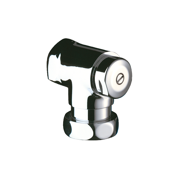 DELABIE WC yıkama armatürleri için açılı kesme ve akış düzenleme vanası, W1″ - W1 1/4″, krom kaplı