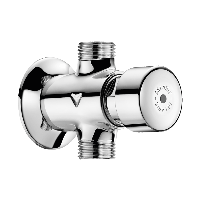 DELABIE TEMPOSTOP surface-mounted time flow urinal flush valve, straight in-line 1/2
