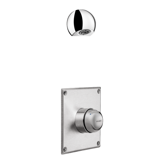 DELABIE shower set with concealed time flow TEMPOMIX mixer, M1/2