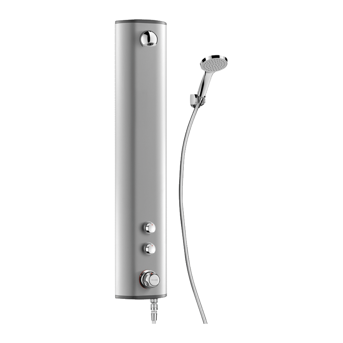 DELABIE SECURITHERM dual control time flow thermostatic shower panel, top inlet M1/2