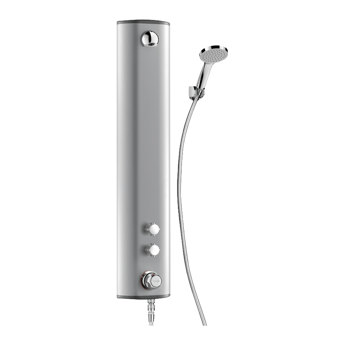 DELABIE SECURITHERM mechanical thermostatic shower panel, with two knobs, concealed M1/2