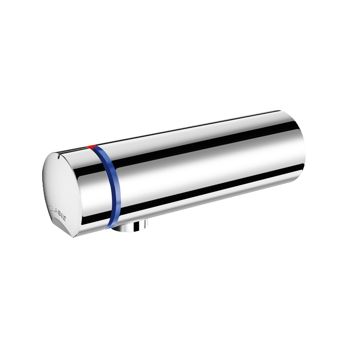 Mitigeur temporisé en applique DELABIE TEMPOMIX 3 TC pour lavabo, F3/8″, avec robinets d'arrêt, écoulement 7 s, avec bouton-poussoir/manette, longueur de bec 110 mm