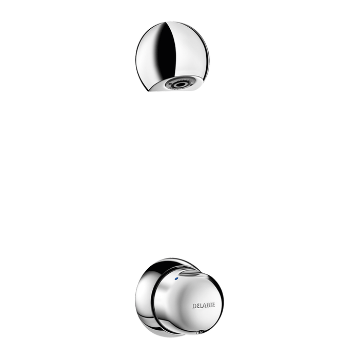 DELABIE shower set with wall-mounted TEMPOMIX time flow mixer, 3/4