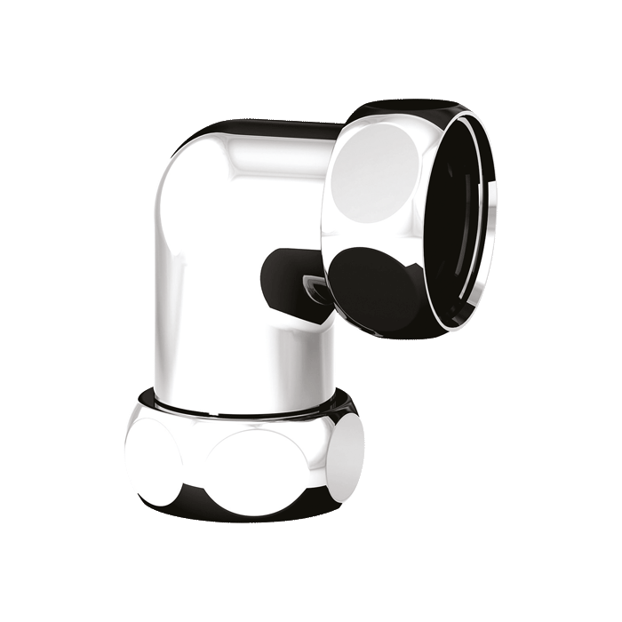 União angular DELABIE, sem válvula de seccionamento, com porcas de cobertura, FF3/4″, comprimento 30 mm, altura 20 mm, 2 unidades