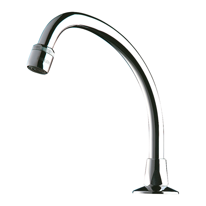 Draaibare, staande C-uitloop DELABIE, Z1/2″, uitlooplengte 150 mm, uitloophoogte 120 mm