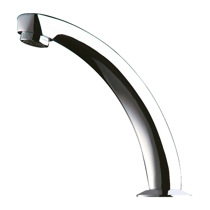 Bica de bancada fixa fundida DELABIE, M1/2″, comprimento da bica 140 mm, altura da bica 120 mm