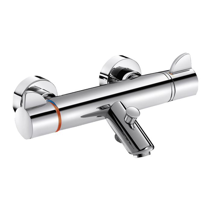 Mezclador termostático para bañera-ducha DELABIE SECURITHERM Securitouch, excéntricas estándar