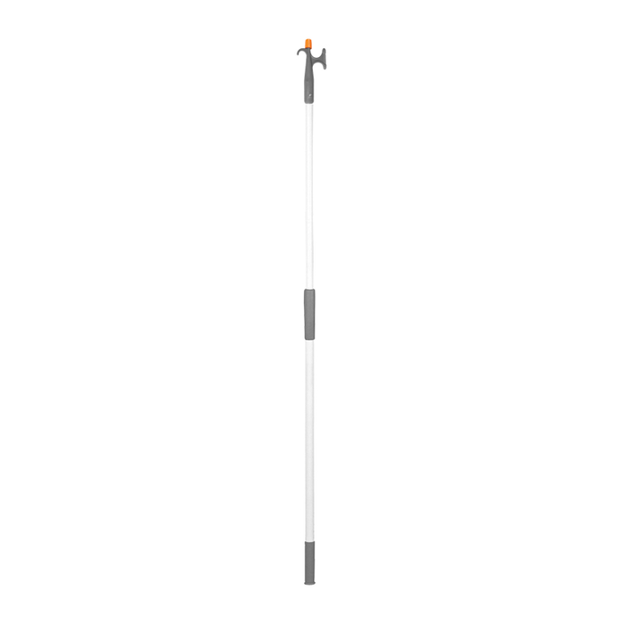 Croque telescópico Nuova Rade com gancho duplo, alumínio branco, 118 - 196 cm, gancho cinzento