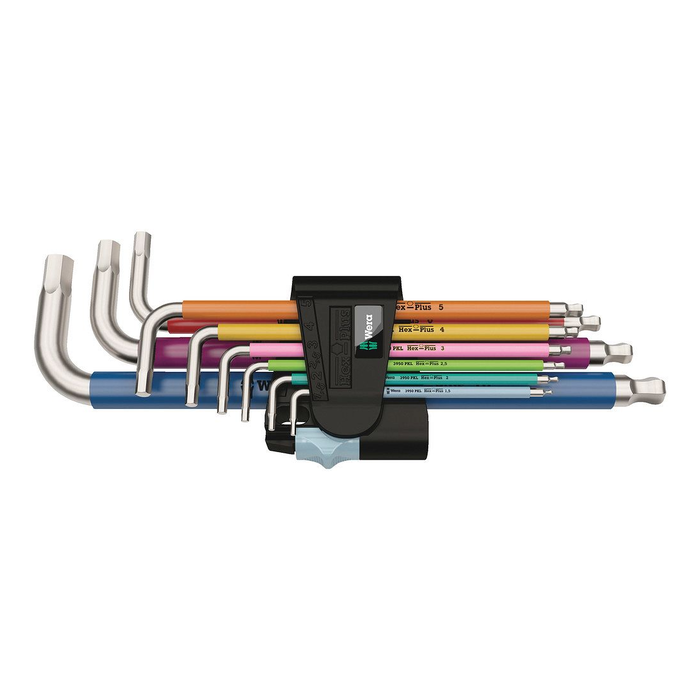 Set chiavi esagonali Wera 3950/9 Hex-Plus Multicolour in acciaio inox 1
