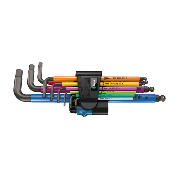 Wera 950/9 Hex-Plus Multicolour HF 1 Stiftsleutelset, BlackLaser