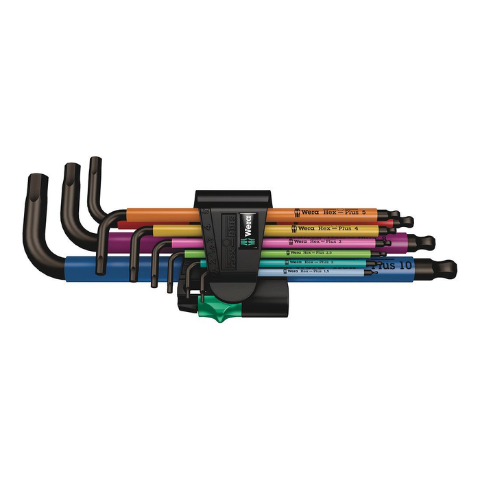 Wera 950/9 Hex-Plus Multicolour 1 Hex Key Set, BlackLaser