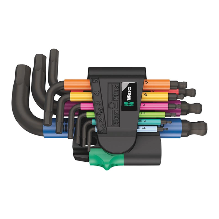 مجموعة مفاتيح ألين وير 950/9 Hex-Plus Multicolour 2، BlackLaser