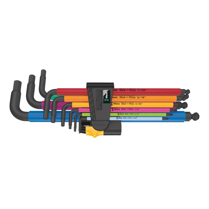 Wera 950/9 Hex-Plus Multicolour Imperial 2 Stiftsleutelset, BlackLaser