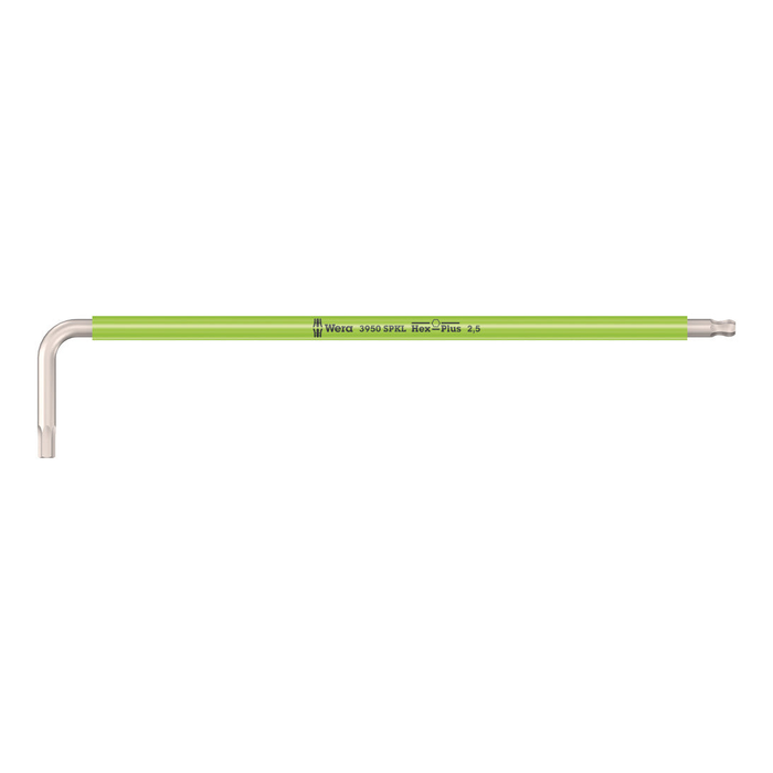 Wera 3950 SPKL Multicolour Stainless Steel Hex Key with ball end 2.5 mm