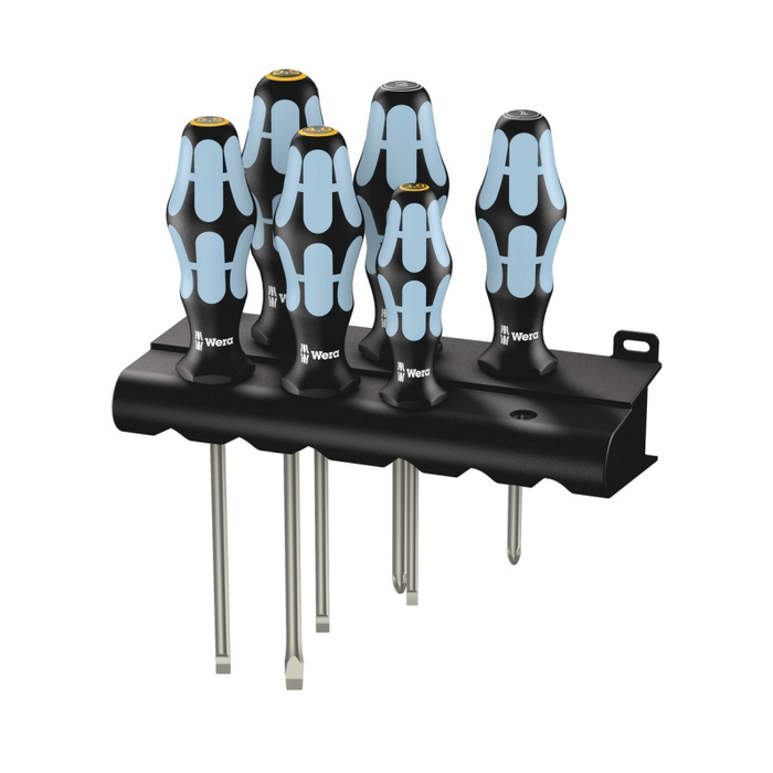 Screwdriver set Wera Kraftform 3334/3355/6 stainless steel, with rack