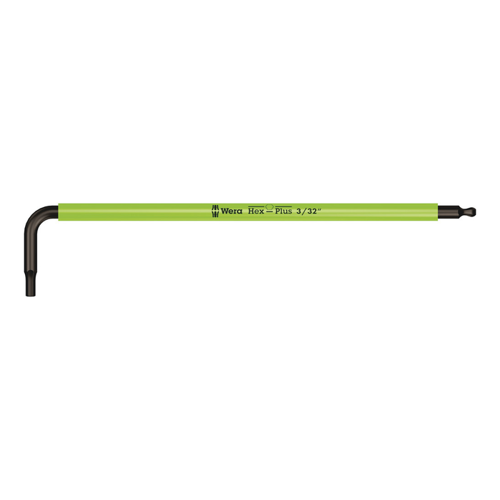 Chave L longa Wera 950 SPKL Multicor com ponta esférica 3/32″