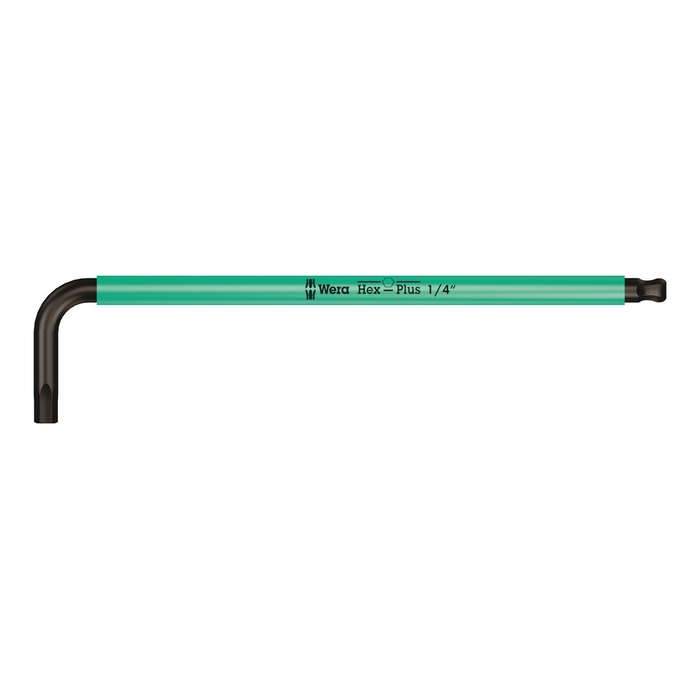 Chave L longa Wera 950 SPKL Multicor com ponta esférica 1/4″