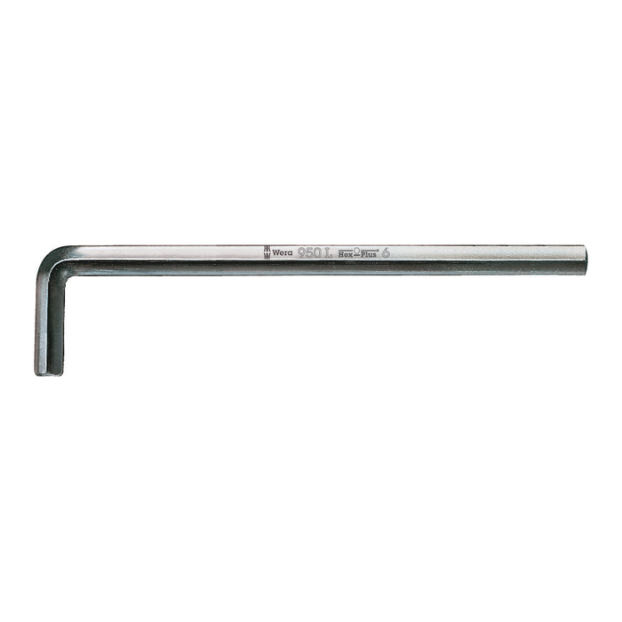 Wera 950 L lang forkrommet vinkelnøkkel 6,0 mm