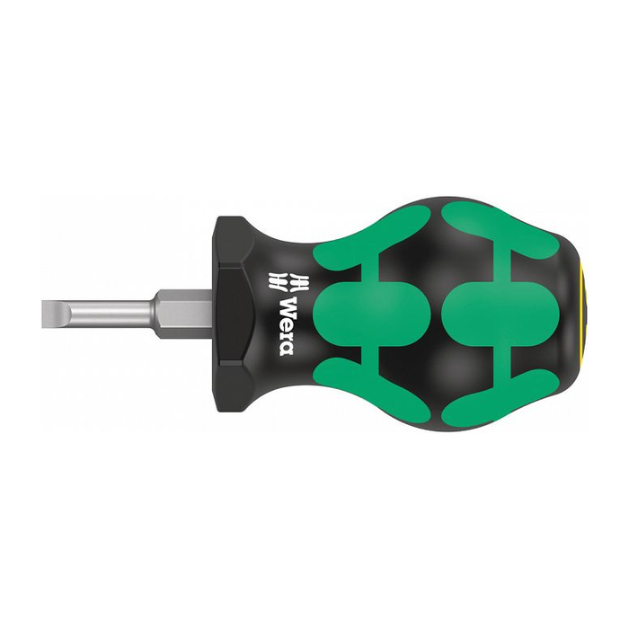Slotted short screwdriver Wera Kraftform 335 Stubby, 4.0 × 0.8 × 24.5 mm
