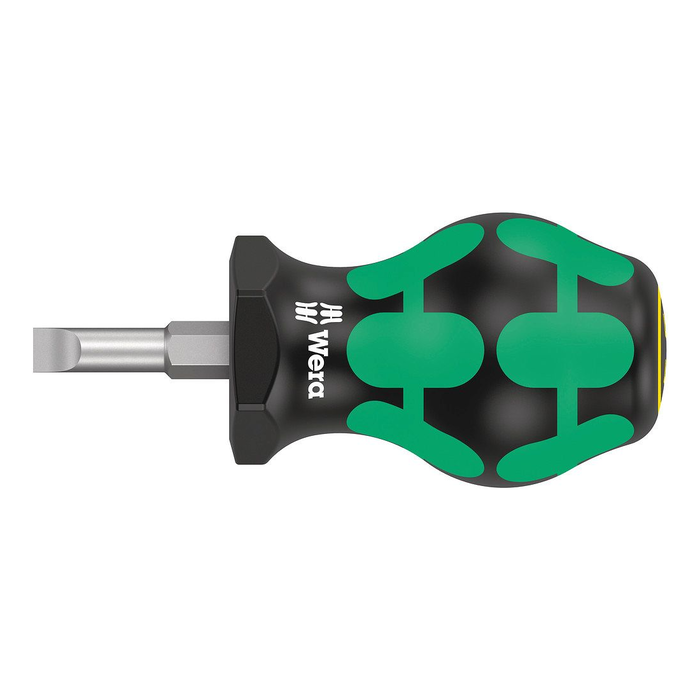 Slotted short screwdriver Wera Kraftform 335 Stubby, 5.5 × 1.0 × 24.5 mm