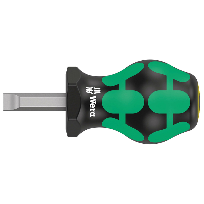 Slotted short screwdriver Wera Kraftform 335 Stubby, 7.0 × 1.2 × 24.5 mm