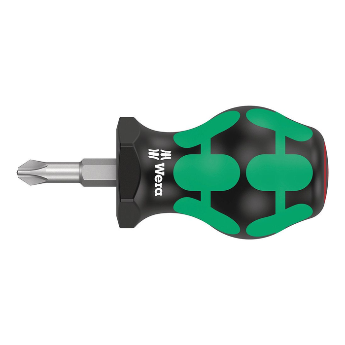 Tournevis court Phillips Wera Kraftform 350 PH Stubby, PH 2 × 25 mm