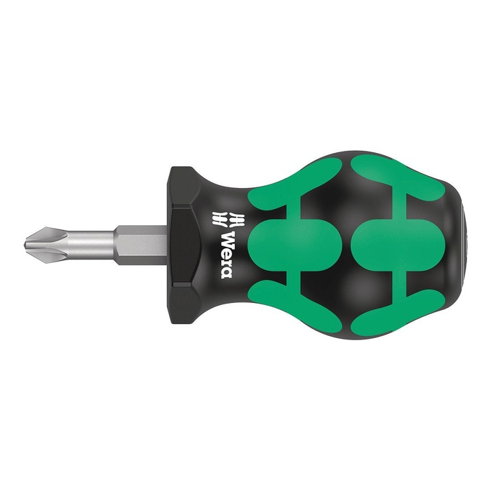 Pozidriv kısa tornavida Wera Kraftform 355 PZ Stubby, PZ 2 × 25 mm