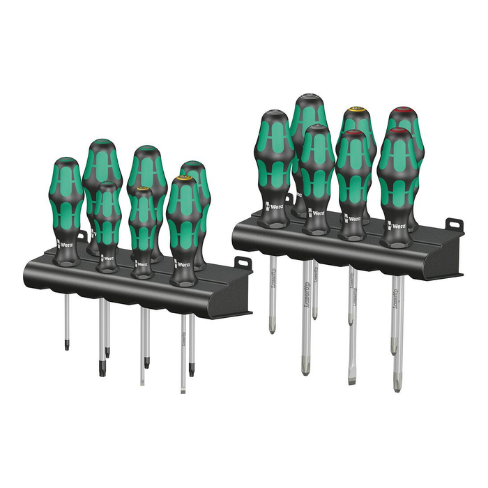 14-piece screwdriver set with rack, Wera Kraftform Big Pack 300