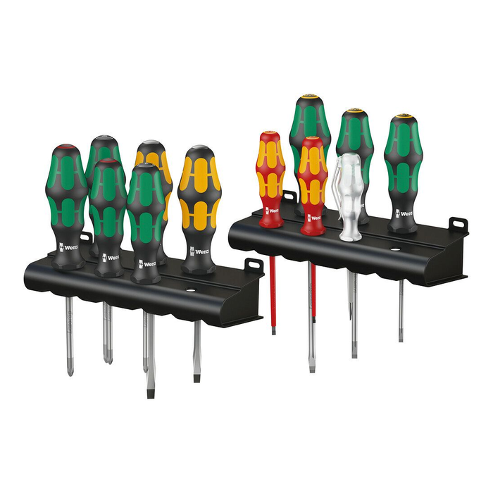12-piece universal screwdriver set with rack, Wera Kraftform XXL