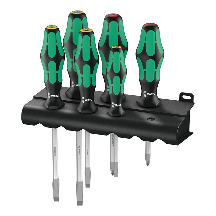 Screwdriver set with rack, Wera Kraftform 334 SK/6