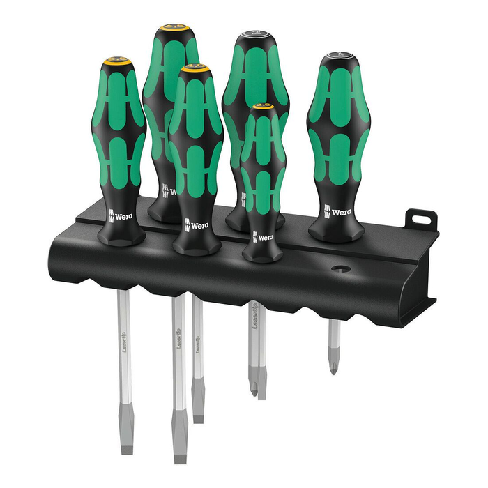 Screwdriver set with rack, Wera Kraftform 334/355 SK/6