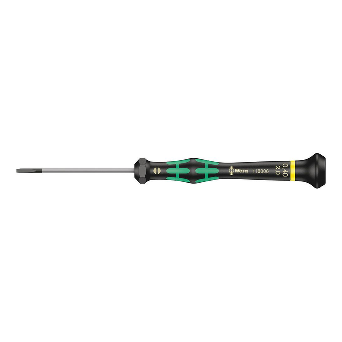 Precisie platkopschroevendraaier Wera Kraftform Micro 2035, 2,0 × 0,40 × 60 mm