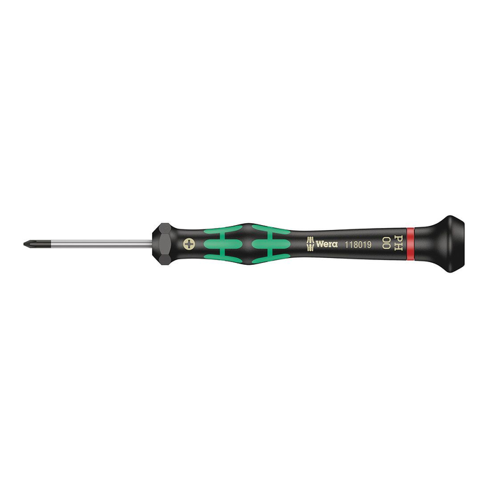 Precision Phillips screwdriver Wera Kraftform Micro 2050 PH, PH 00 × 40 mm