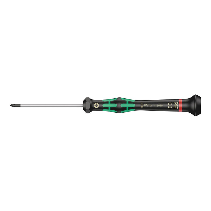Precisie Phillips schroevendraaier Wera Kraftform Micro 2050 PH, PH 00 × 60 mm