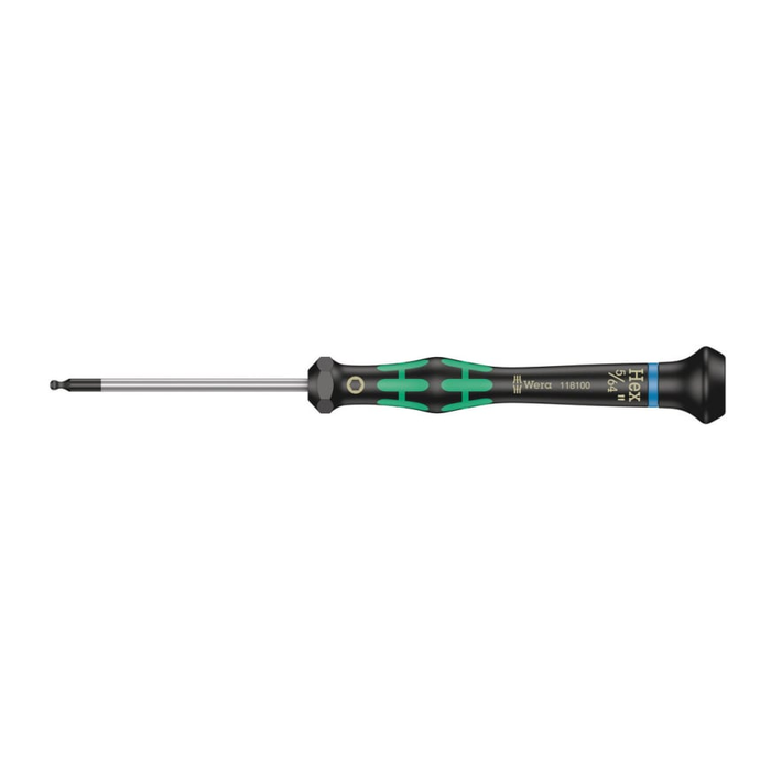 Imbusový šroubovák s kulovou hlavou, přesný Wera Kraftform Micro 2052, 5/64″ × 60 mm