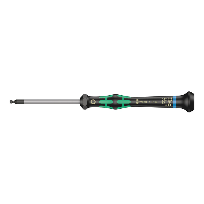 Imbusový šroubovák s kulovou hlavou, přesný Wera Kraftform Micro 2052, 3/32″ × 60 mm