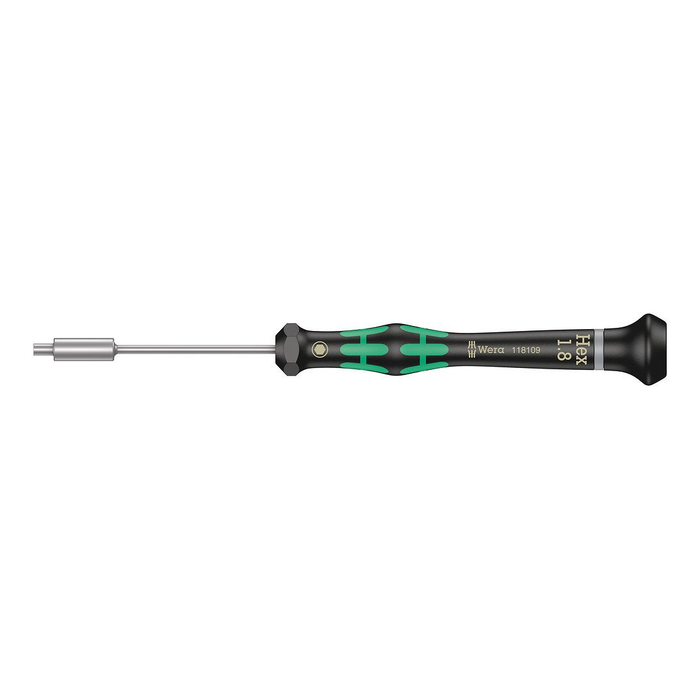 Hex nut driver, precision Wera Kraftform Micro 2069, HEX 1.8 × 60 mm
