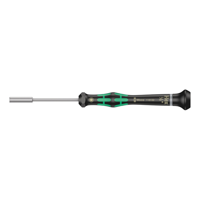 Hex nut driver, precision Wera Kraftform Micro 2069, HEX 1/8˝ × 60 mm