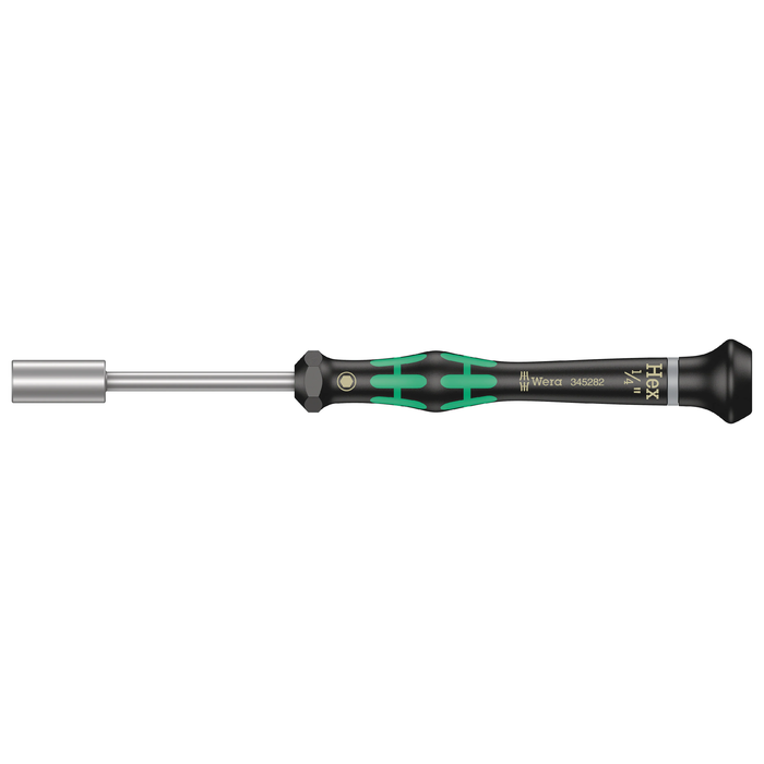 Hex nut driver, precision Wera Kraftform Micro 2069, HEX 1/4˝ × 60 mm