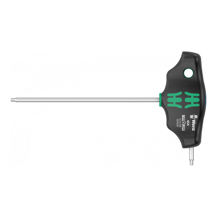 T-Griff Innensechskant-Schraubendreher Wera 454 Hex-Plus, HEX 2,5 × 100 mm