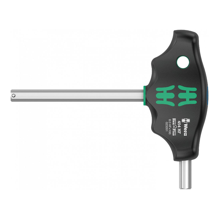 T-Griff Innensechskant-Schraubendreher mit Haltefunktion Wera 454 HF Hex-Plus, HEX 8 × 100 mm