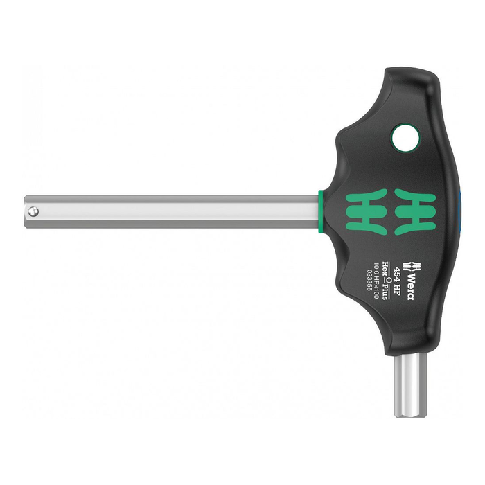 T-Griff Innensechskant-Schraubendreher mit Haltefunktion Wera 454 HF Hex-Plus, HEX 10 × 100 mm