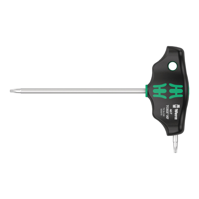 TORX®-skruvmejsel med T-handtag och hållfunktion Wera 467 TORX® HF, TX 9 × 100 mm