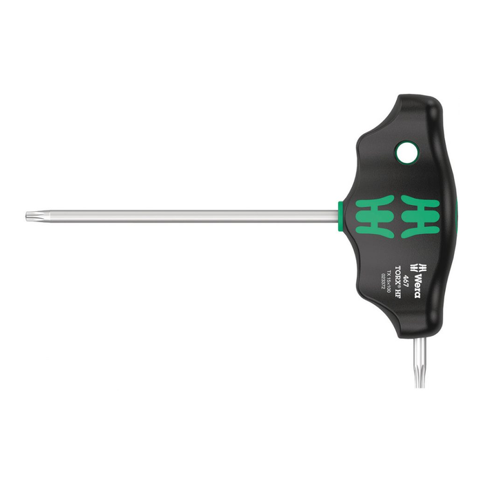 Отвертка TORX® с Т-образной рукояткой и функцией фиксации Wera 467 TORX® HF, TX 15 × 100 мм