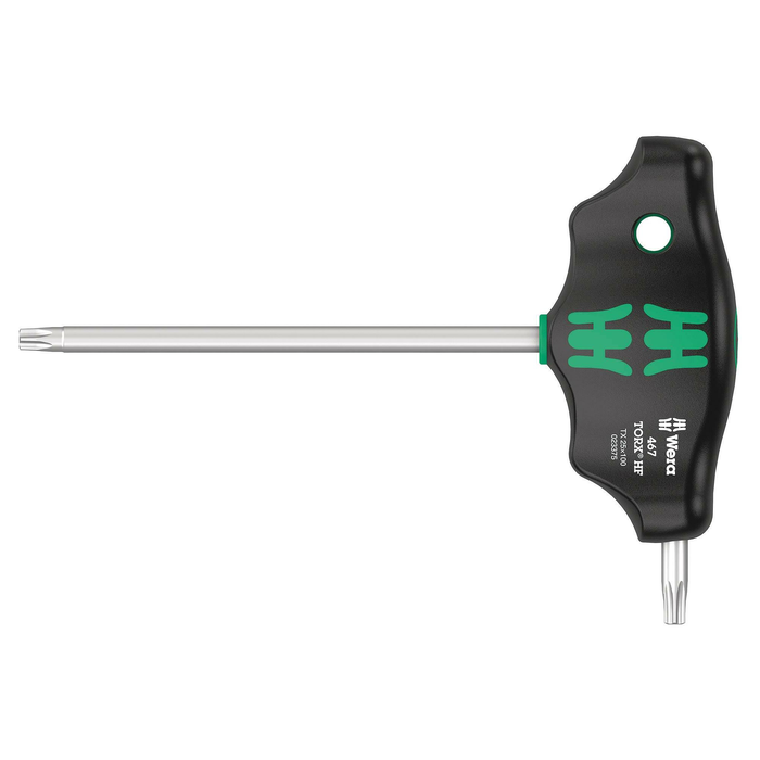 Отвертка TORX® с Т-образной рукояткой и функцией фиксации Wera 467 TORX® HF, TX 25 × 100 мм