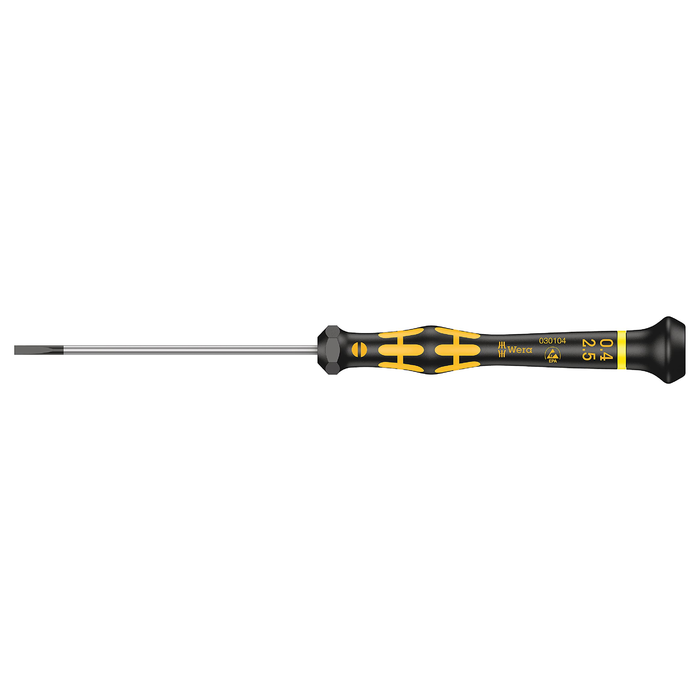 Slotted precision screwdriver, ESD Wera Kraftform Micro 1578 A ESD, 2.5 × 0.40 × 80 mm