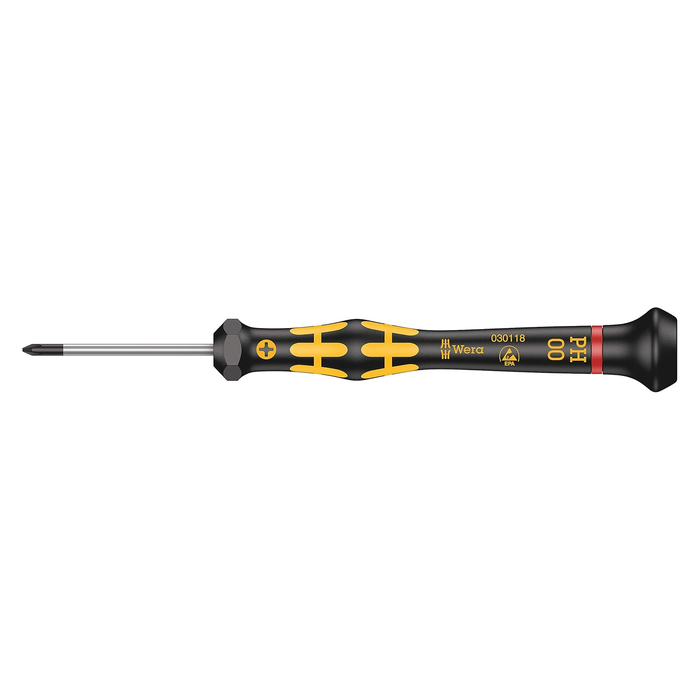 Precision Phillips ESD screwdriver Wera Kraftform Micro 1550 PH ESD, PH 00 × 40 mm