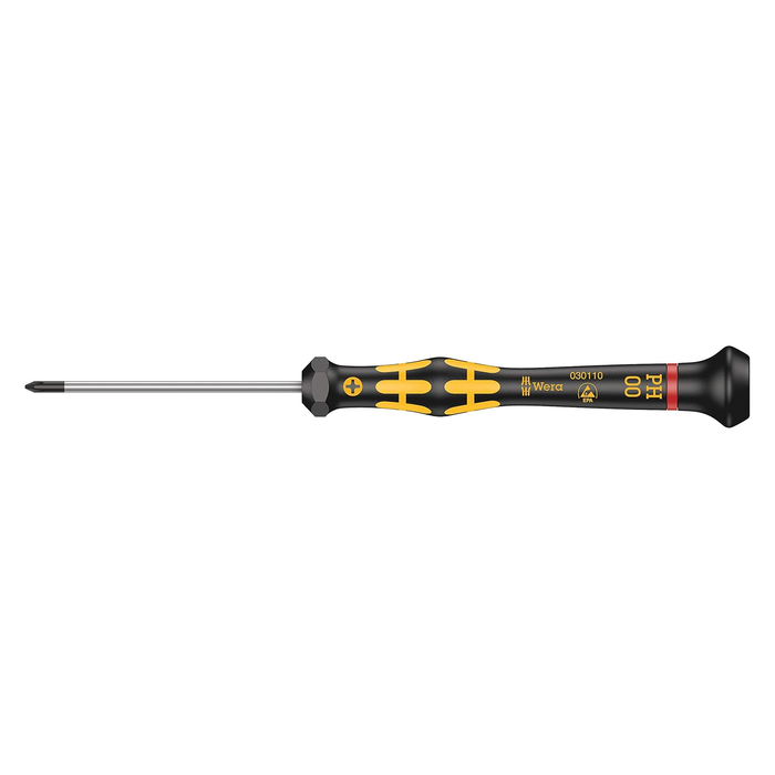 Precision Phillips ESD screwdriver Wera Kraftform Micro 1550 PH ESD, PH 00 × 60 mm