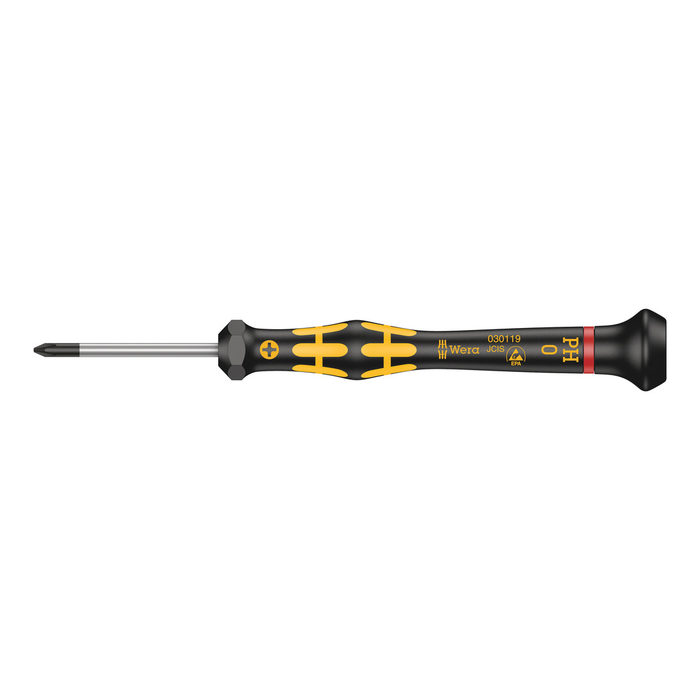 ESD precisie Phillips schroevendraaier Wera Kraftform Micro 1550 PH ESD, PH 0 × 40 mm