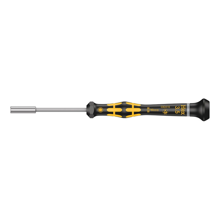 Precisions-hylsnyckelmejsel, ESD Wera Kraftform Micro 1569 ESD, HEX 3,5 × 60 mm